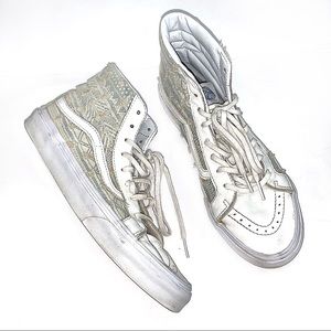 Vans chevron weave design sk-8 high top sneakers size 8 womens size 6.5 mens